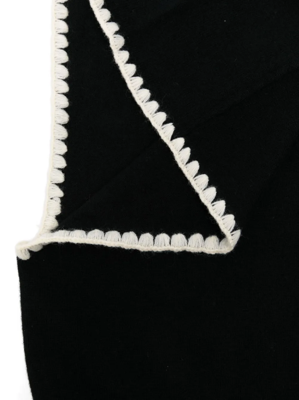 SANDRO Wollen bivakmuts met gehaakte afwerking Zwart