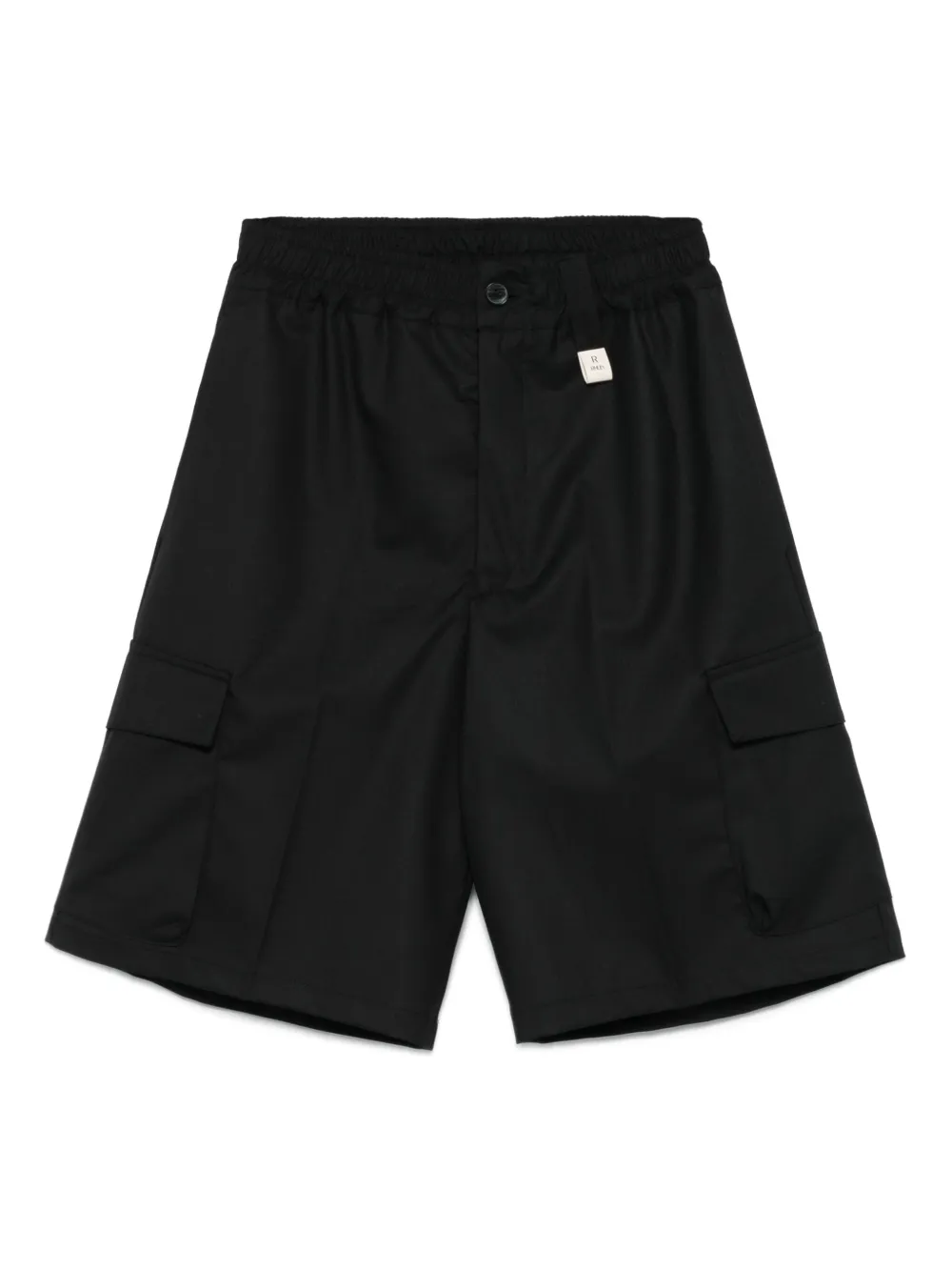 Rhun elasticated-waist cargo shorts Zwart