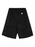 Rhun elasticated-waist cargo shorts - Black