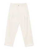 Rhun pleated turn-up trousers - Neutrals