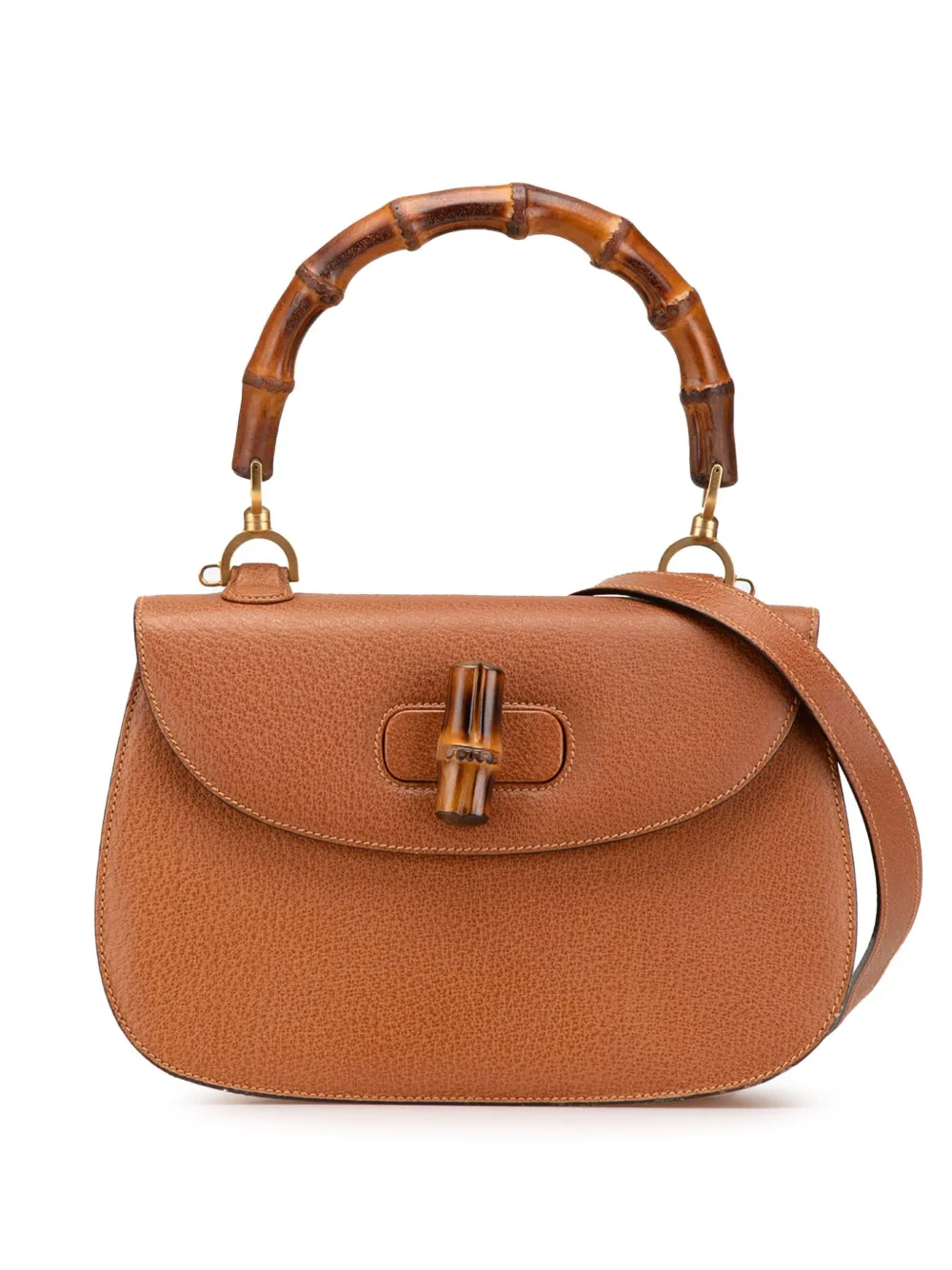 Gucci Pre-Owned 20th Century Calfskin Bamboo Night satchel - ブラウン Gucci Pre-Owned 20th Century Calfskin Bamboo Night satchel - ブラウン