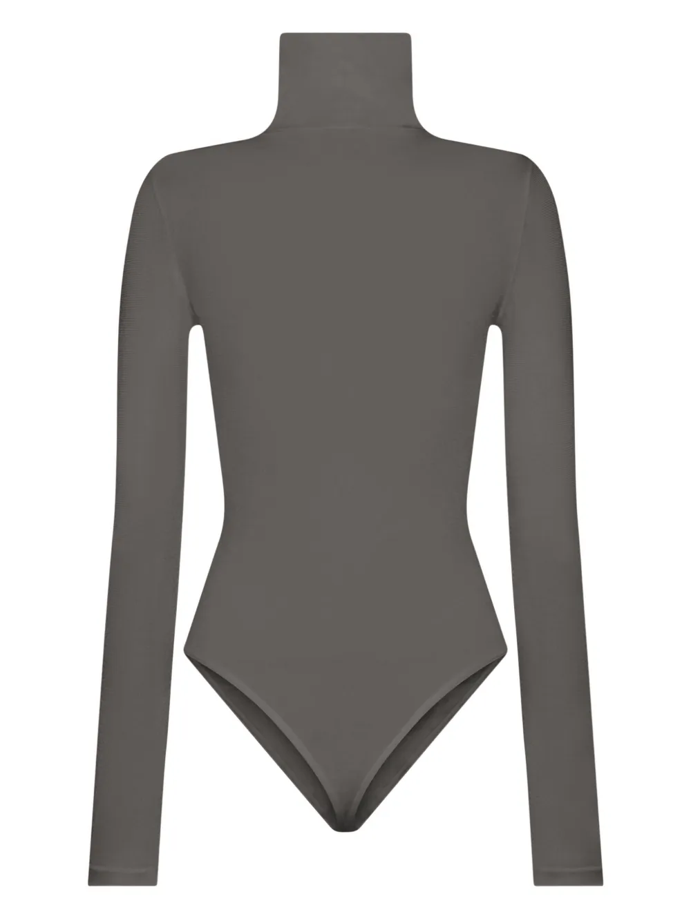 Wolford Turtleneck Long-sleeve Bodysuit In Gray