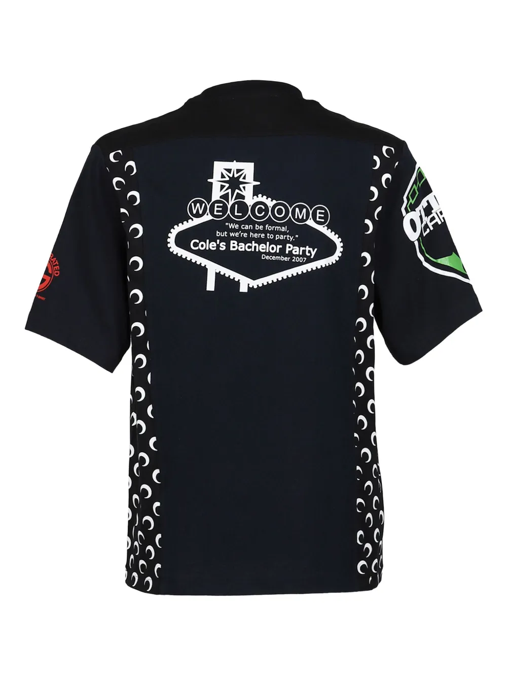 Marine Serre Katoenen T-shirt Zwart
