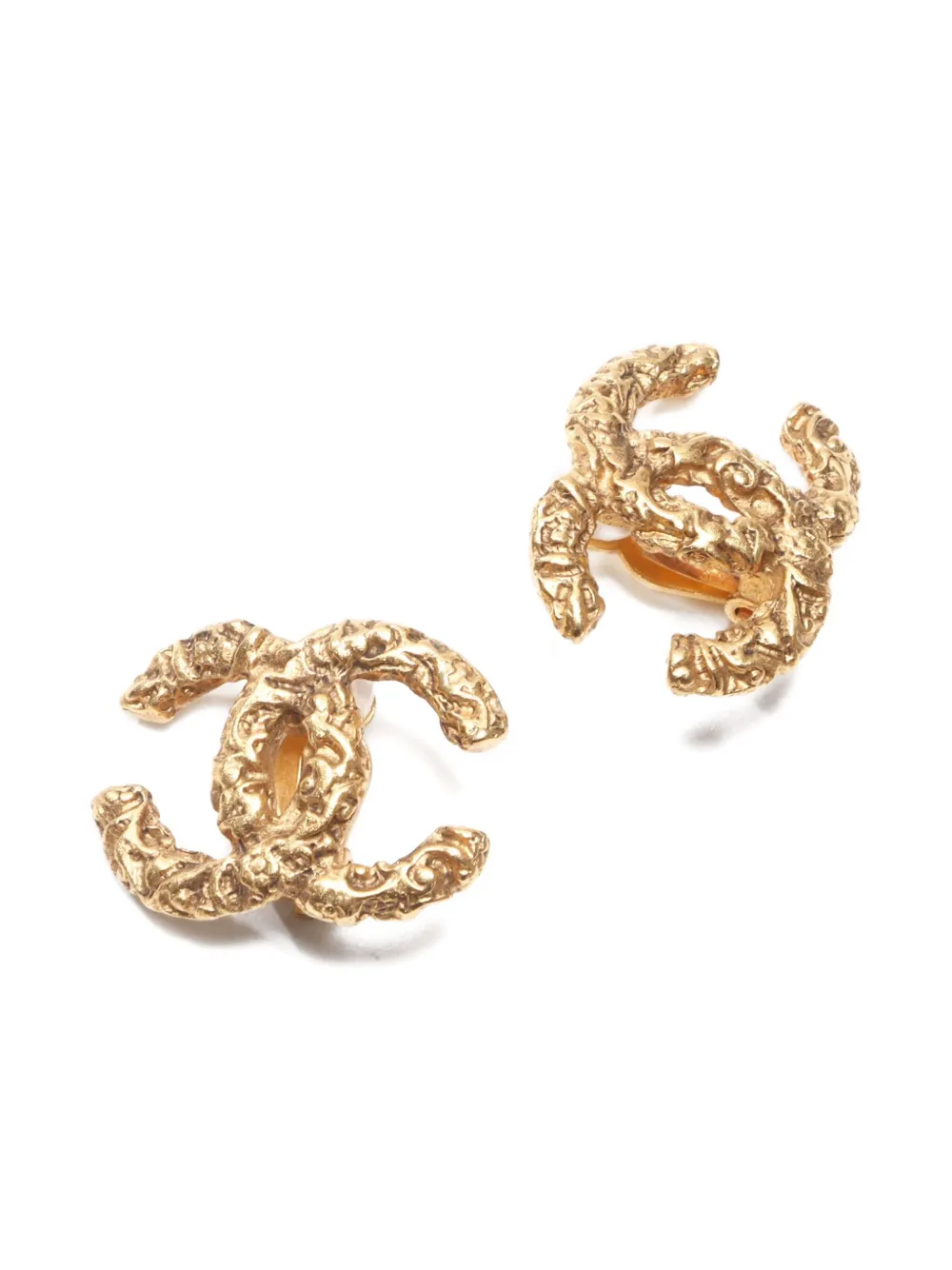 CHANEL Pre-Owned 1993 Lava clip-on earrings | Image 2