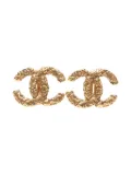 CHANEL Pre-Owned 1993 Lava clip-on earrings - Gold