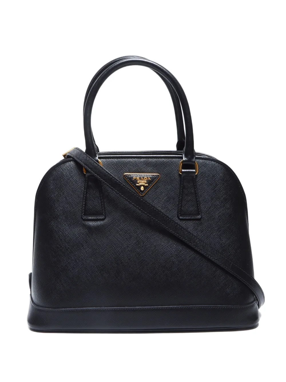 Prada Pre-Owned bolsa de mano con logo triangular 2010-2020 | negro | Image 1