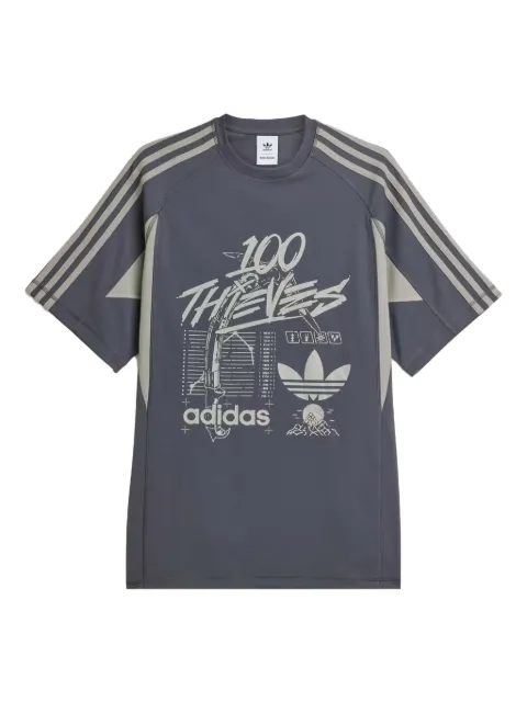 adidas x 100 Thieves graphic-print short-sleeves  T-shirt