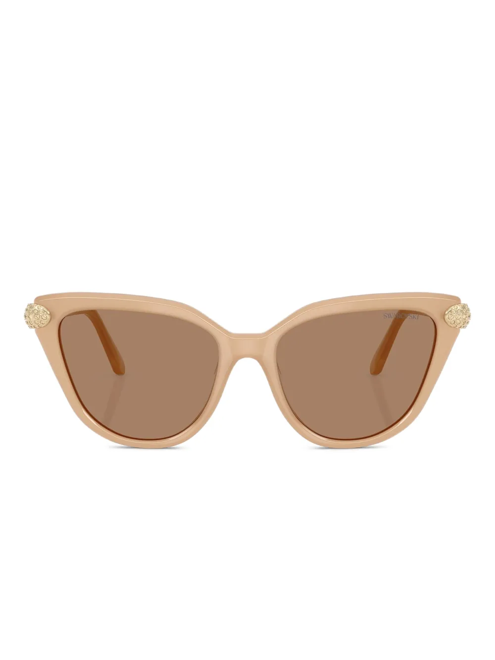 Swarovski Eyewear Occhiali da sole cat-eye con cristalli - Toni neutri