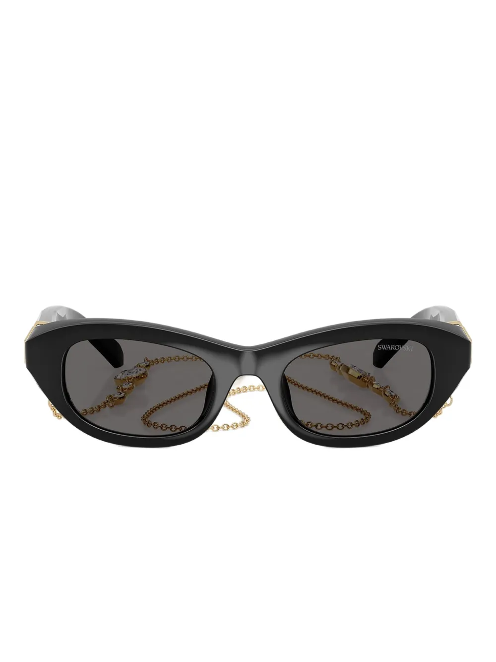 Swarovski Eyewear Occhiali da sole con decorazione - Nero