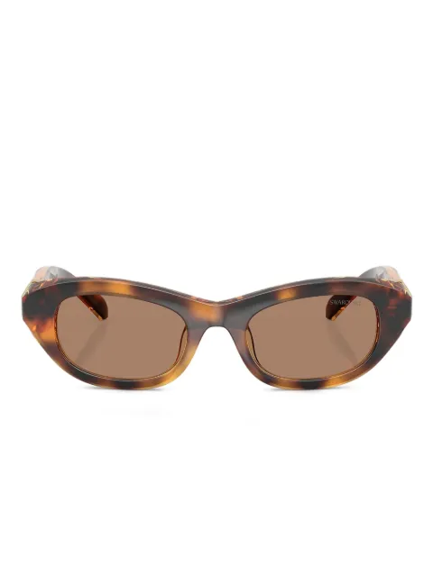 Swarovski Eyewear oval-frame tortoiseshell sunglasses