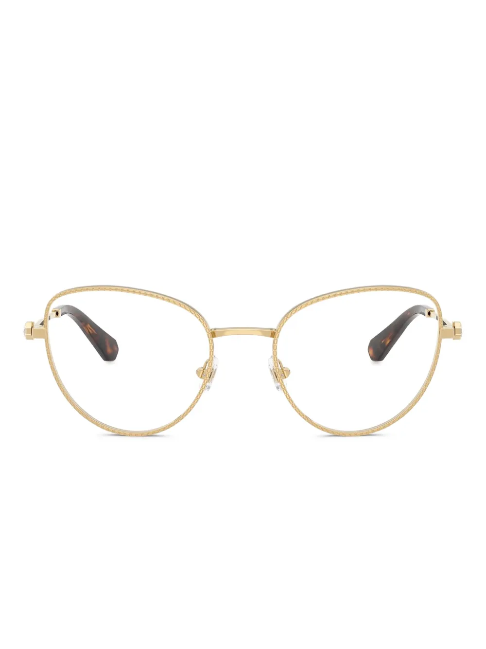 Swarovski Eyewear lunettes de vue à monture papillon - Or Swarovski Eyewear lunettes de vue à monture papillon - Or