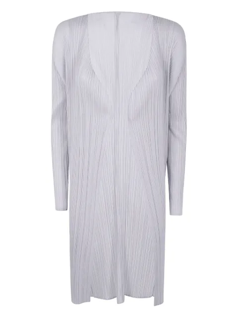 Pleats Please Issey Miyake pleated cardi-coat