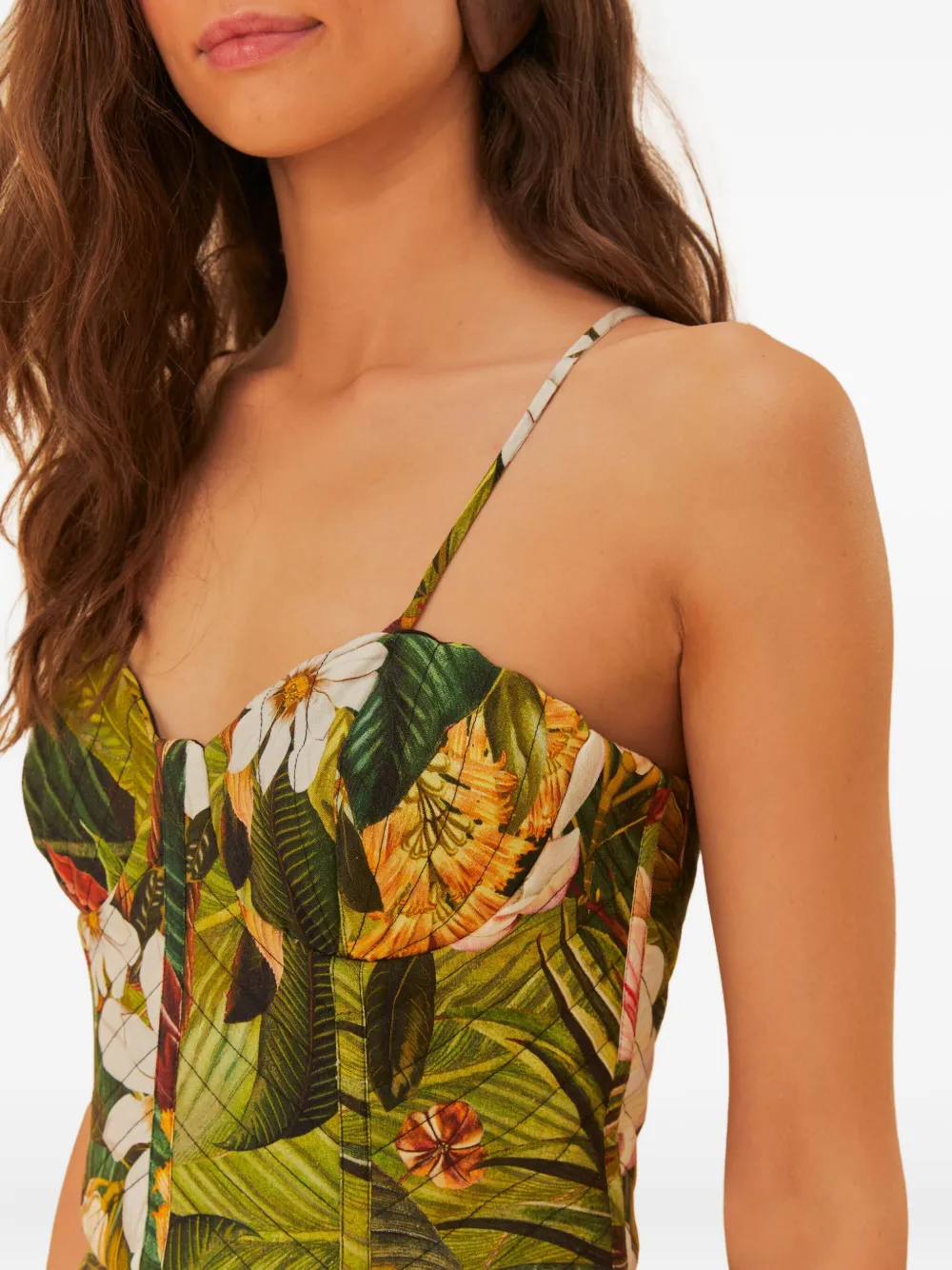 FARM Rio Cropped top met print Groen