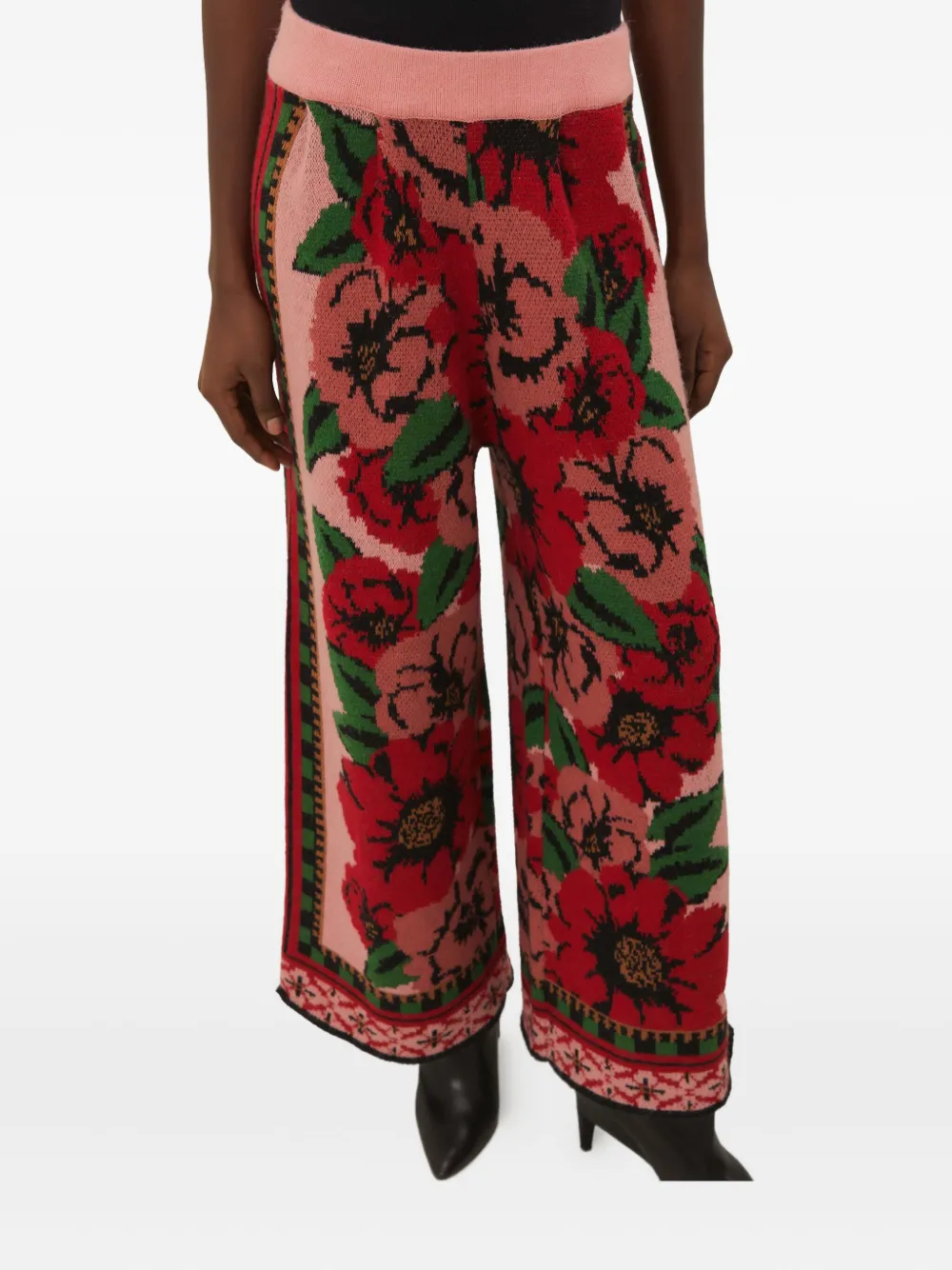 Farm Rio Floral-pattern Trousers In Pink