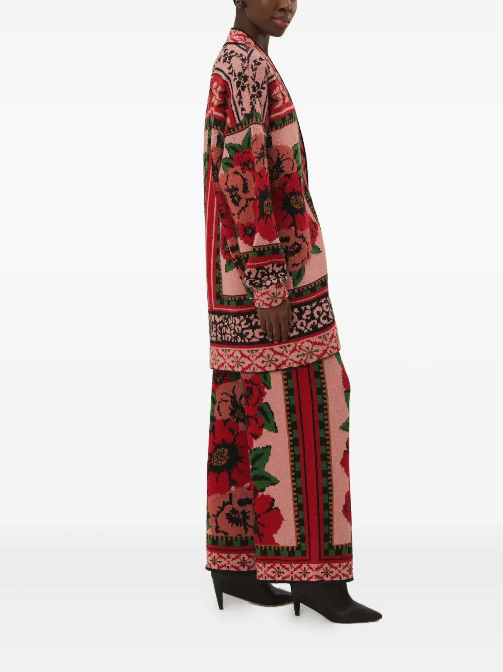 Farm Rio Floral-pattern Trousers In Pink
