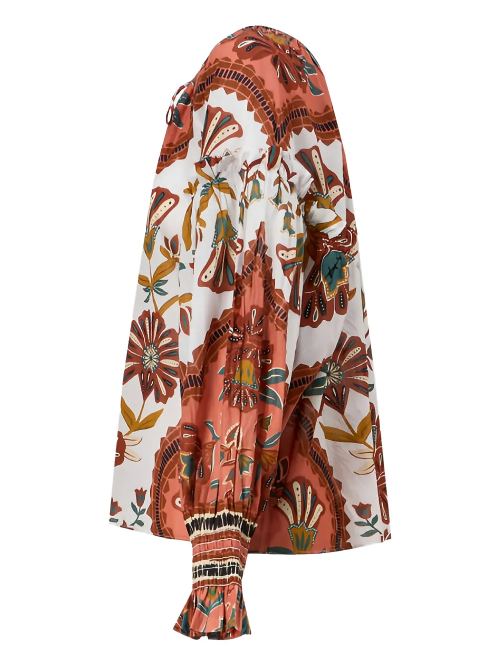 Farm Rio Floral-pattern Ruffled Blouse In Multi