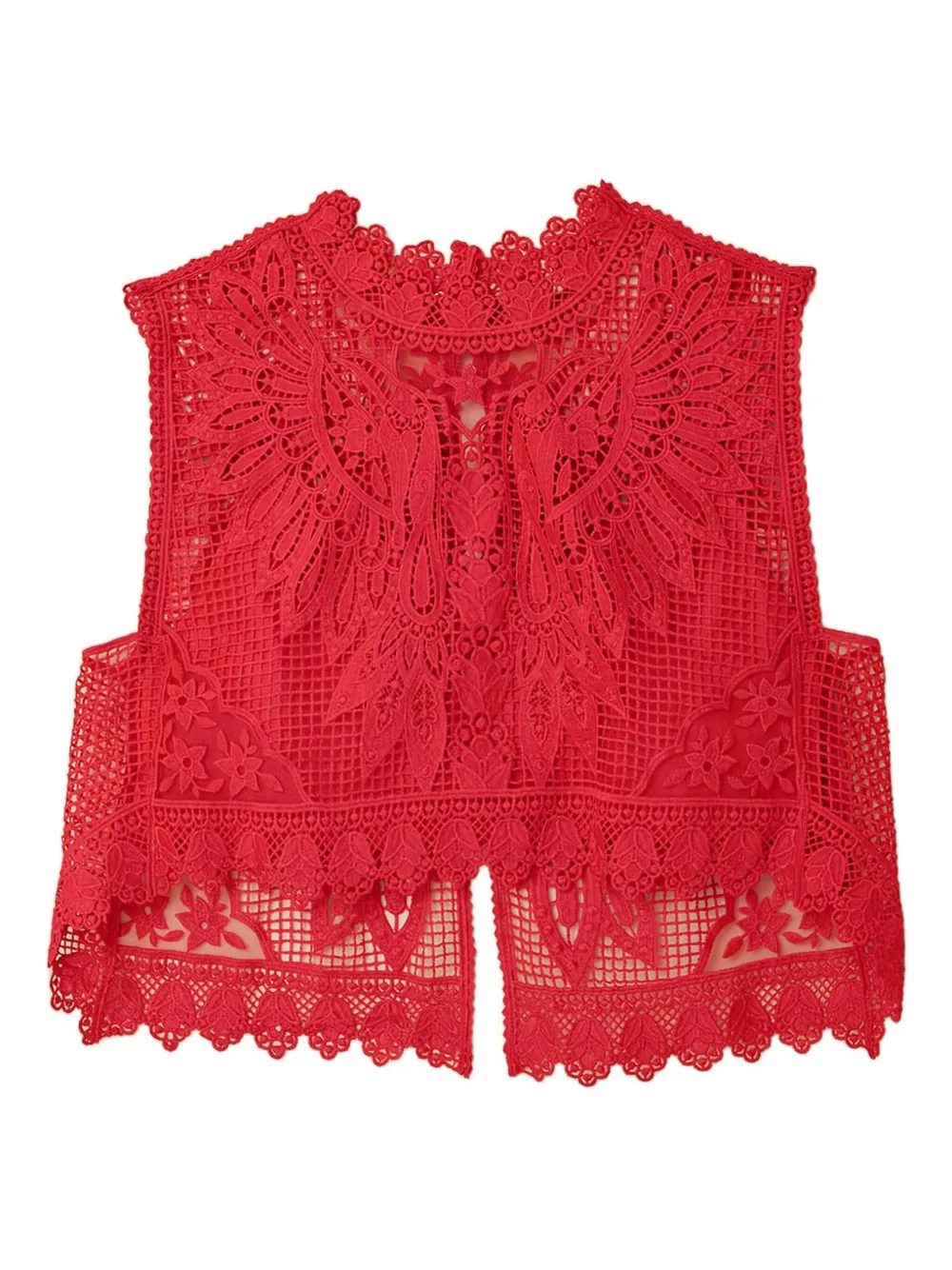 FARM Rio フローラルレース トップ - レッド FARM Rio フローラルレース トップ - レッド