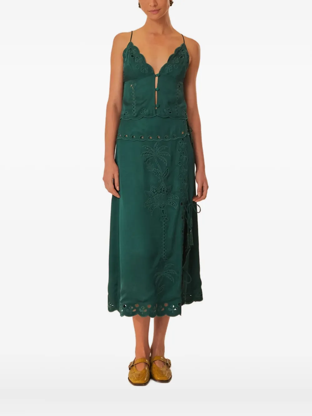 FARM Rio Top con dettaglio cut-out - Verde