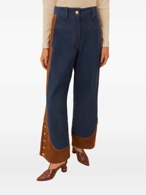 FARM Rio corduroy-panel jeans