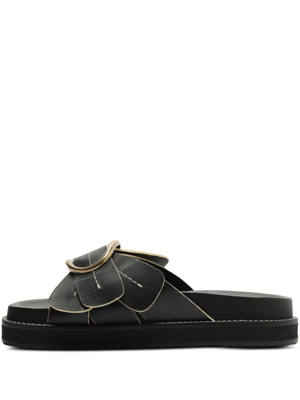 Farm Rio Daisy Sandals In Black