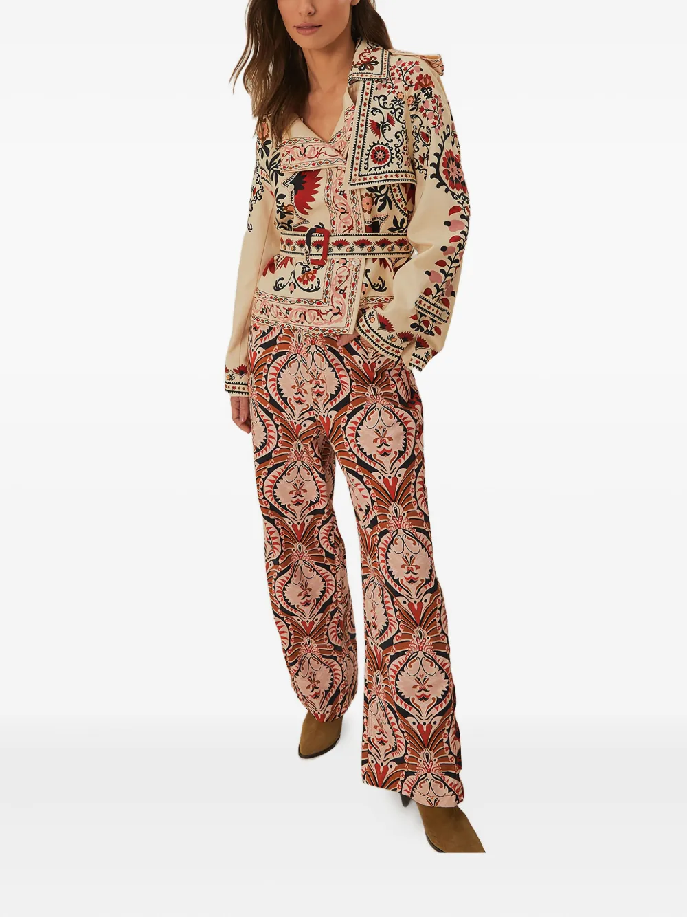 FARM Rio Broek met ananasprint Rood