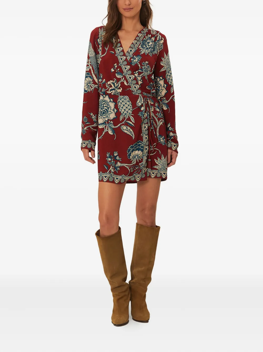 FARM Rio Mini-jurk met bloemenprint - Rood