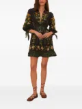 FARM Rio floral-print mini dress - Black