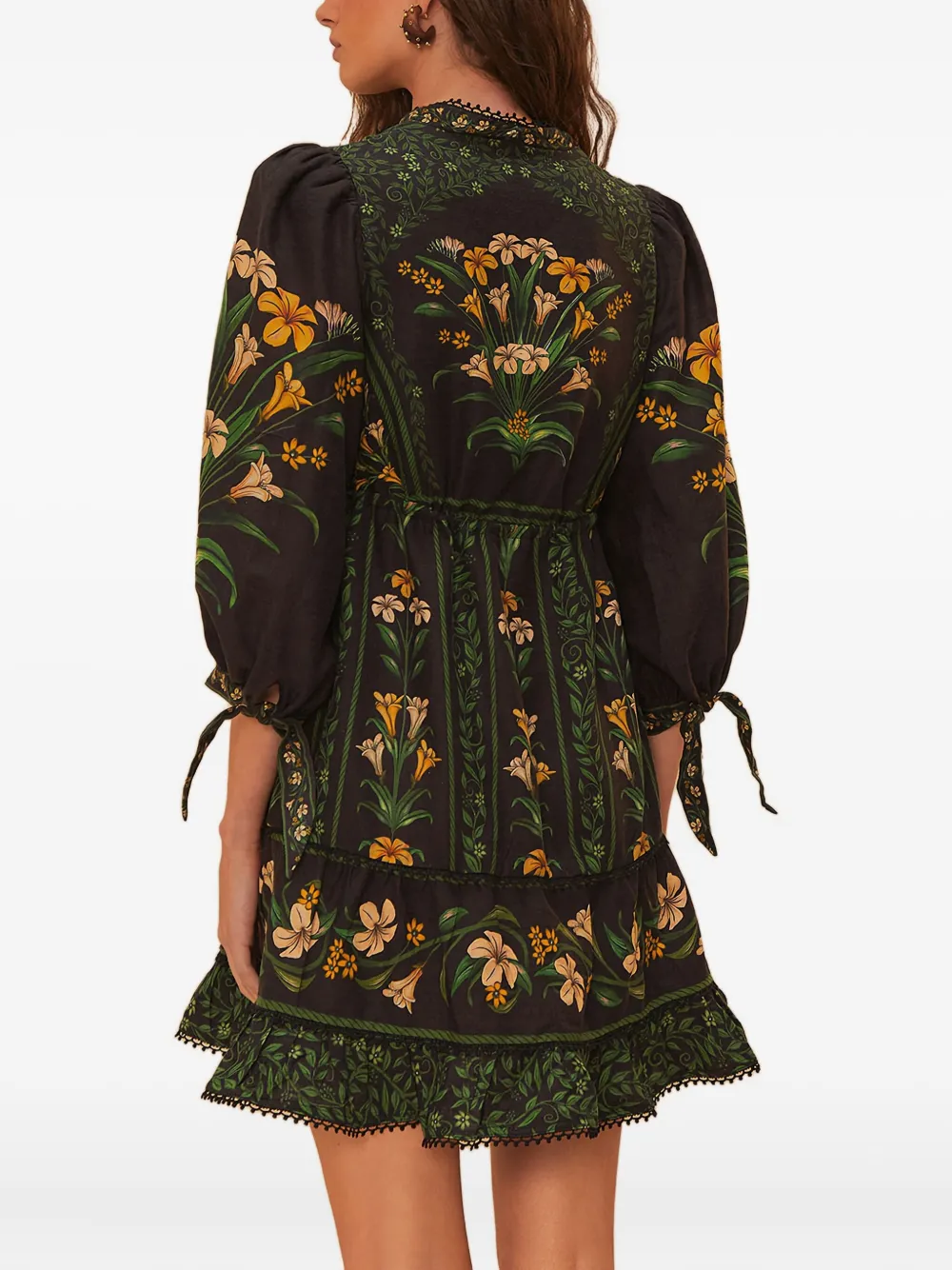FARM Rio Mini-jurk met bloemenprint - Zwart