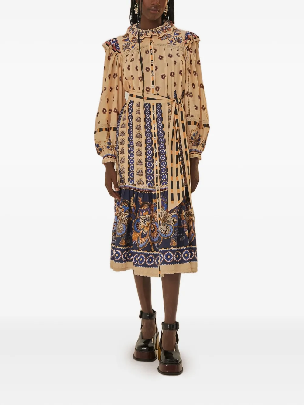 FARM Rio Ainika floral-print dress - Beige