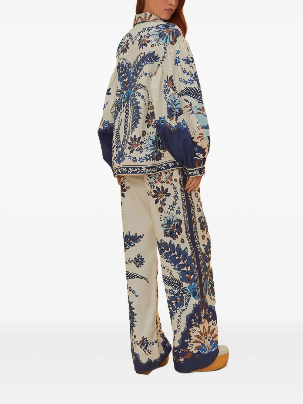 FARM Rio Encanto Tropical-print trousers - Wit
