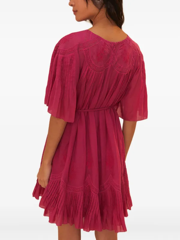 cotton farm dress FARM Rio US Cut-Out Short Sleeve Maxi Dress in Red S / Red