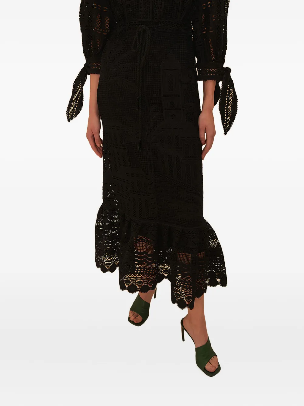 embroidered midi dress