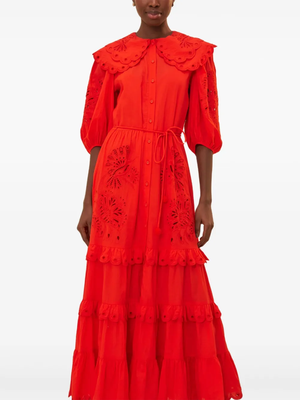FARM Rio Humming Bird Richelieu maxi dress | Red | Image 1