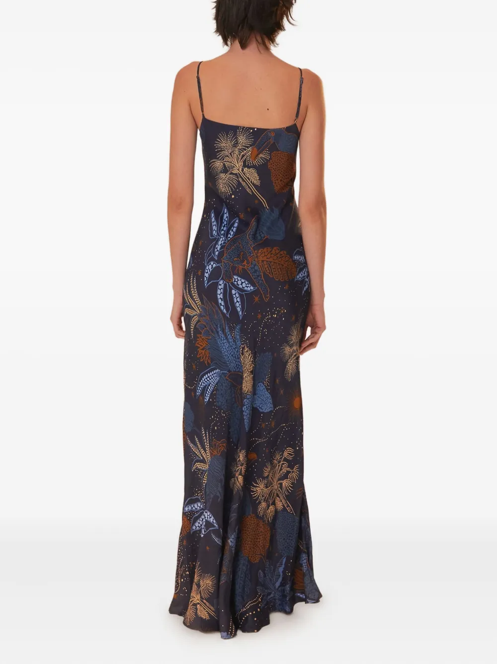 FARM Rio Jurk met bloemenprint - Blauw