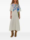 FARM Rio floral-print midi day dress - White