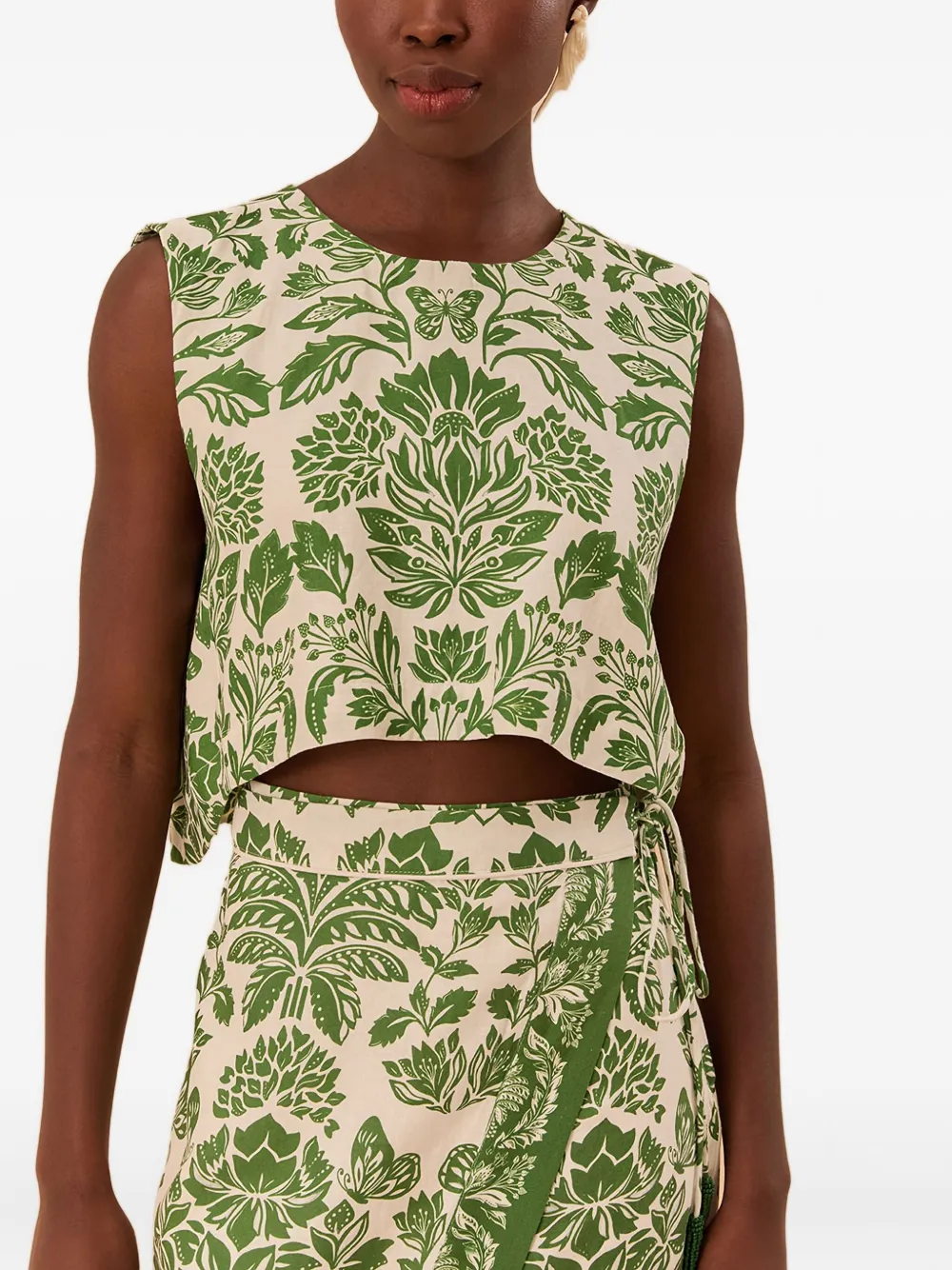 Delicate Tapestry-print top