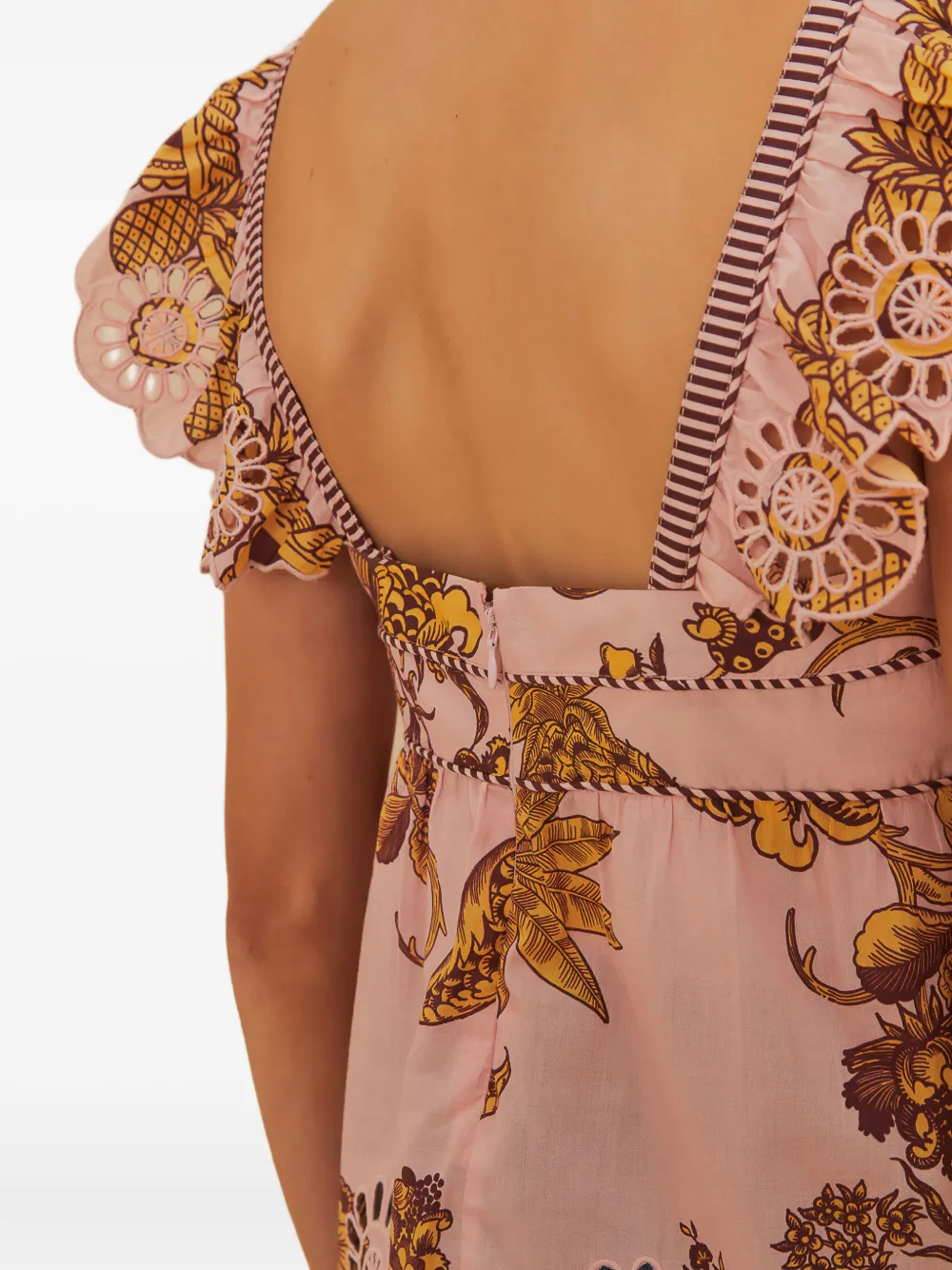 Farm Rio Tropical Landing-print Blouse In Multi