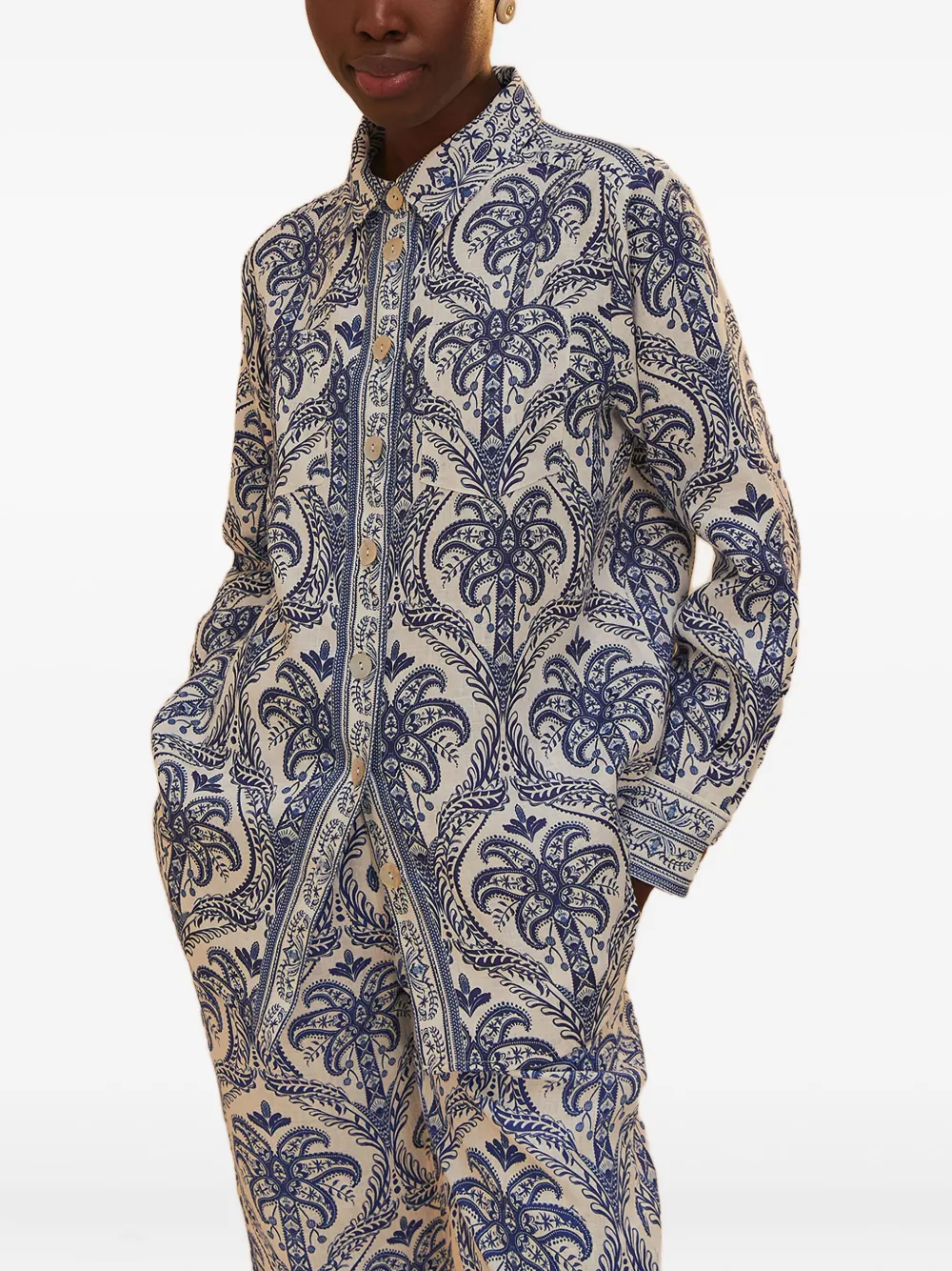 Tropical Cameo-print shirt