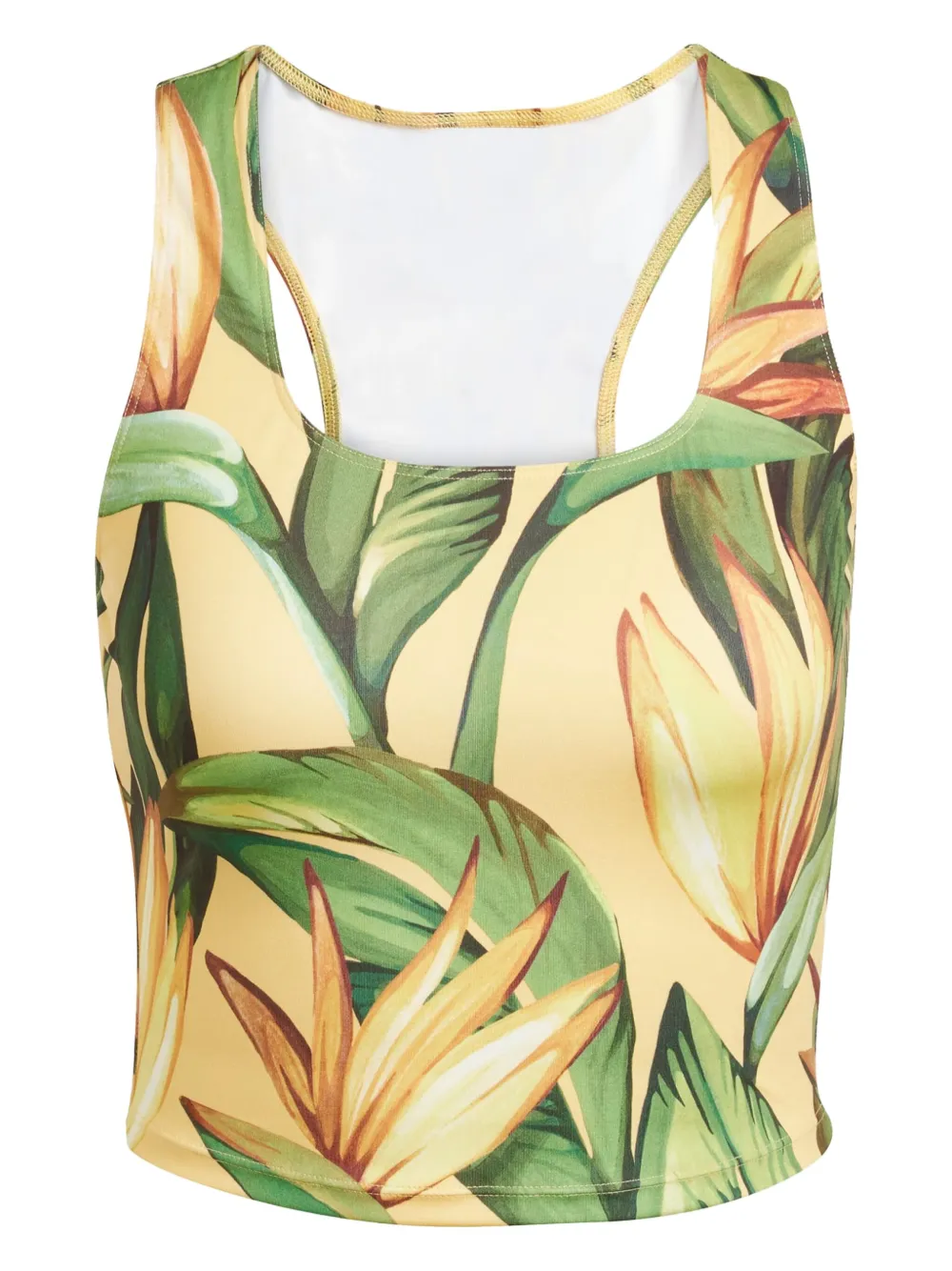 FARM Rio floral-print racer top | Yellow | Image 1