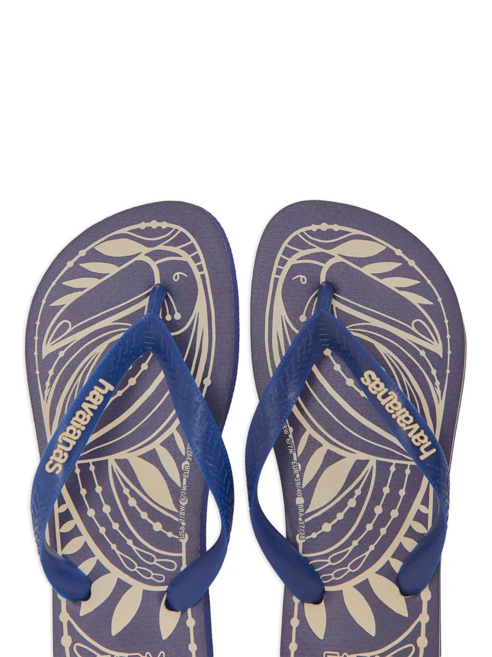 FARM Rio x Havaianas geometrical-print thong sandals Blue