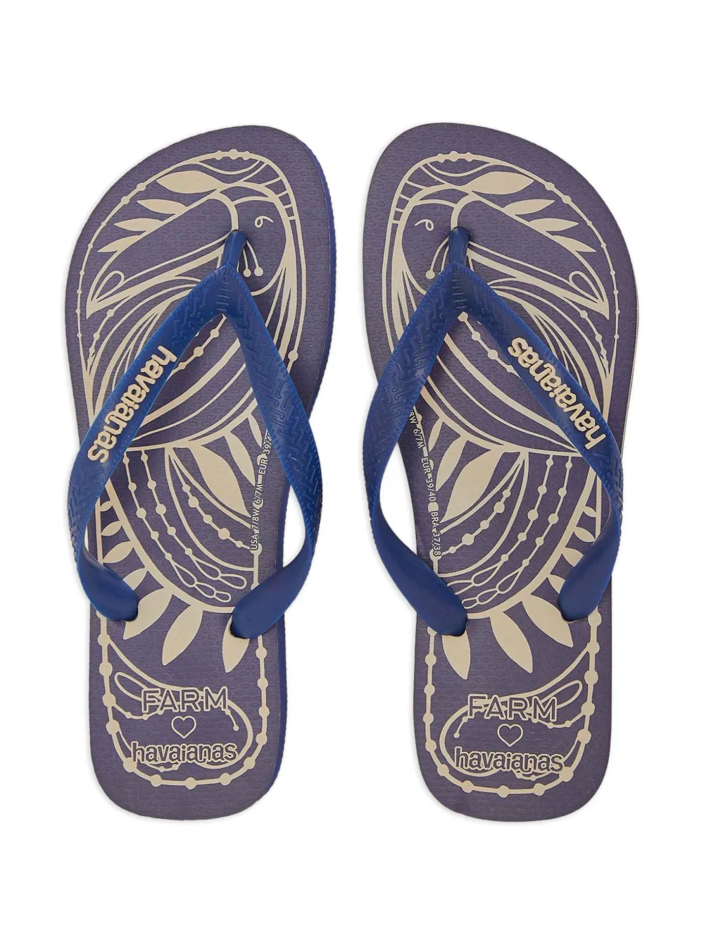 FARM Rio x Havaianas geometrical-print thong sandals Blue