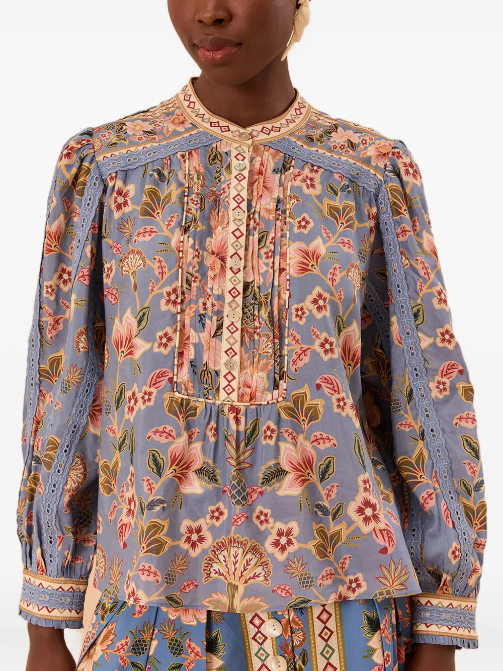 Superbloom Tapestry-print blouse