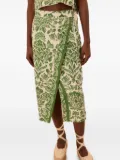 FARM Rio Delicate Tapestry-print skirt - Neutrals