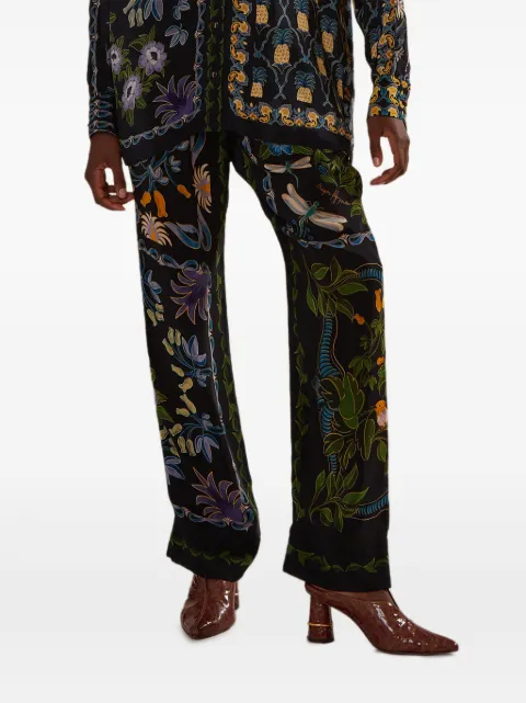 FARM Rio floral-pattern straight-leg trousers