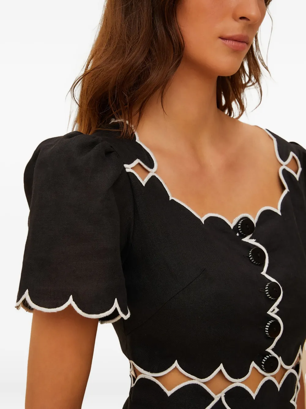 FARM Rio LENZING™ EcoVero™ Euroflax™ maxi-jurk Zwart