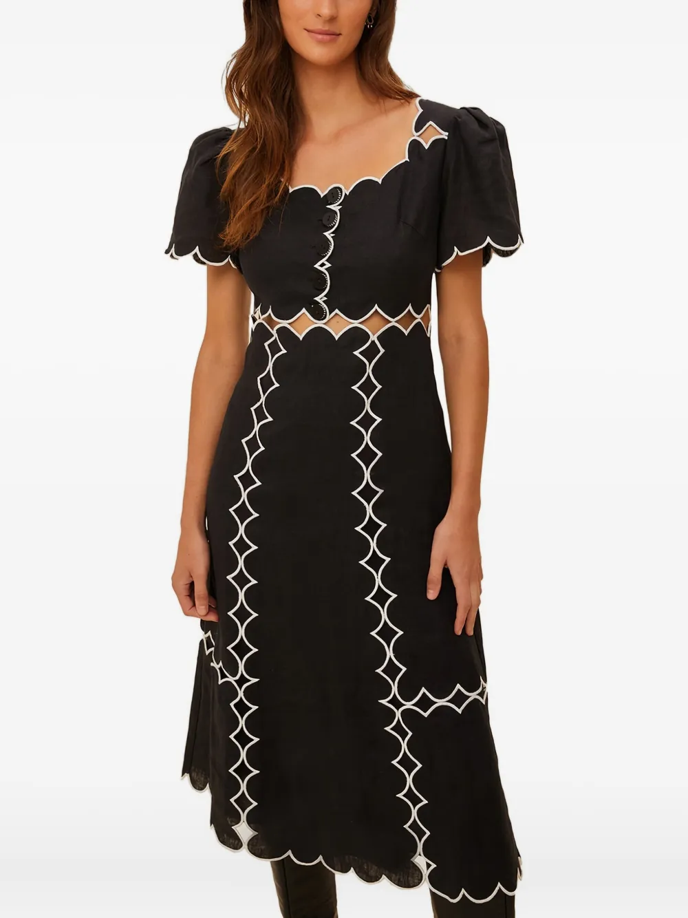 Farm Rio Lenzing™ Ecovero™ Euroflax™ Maxi Dress In Black