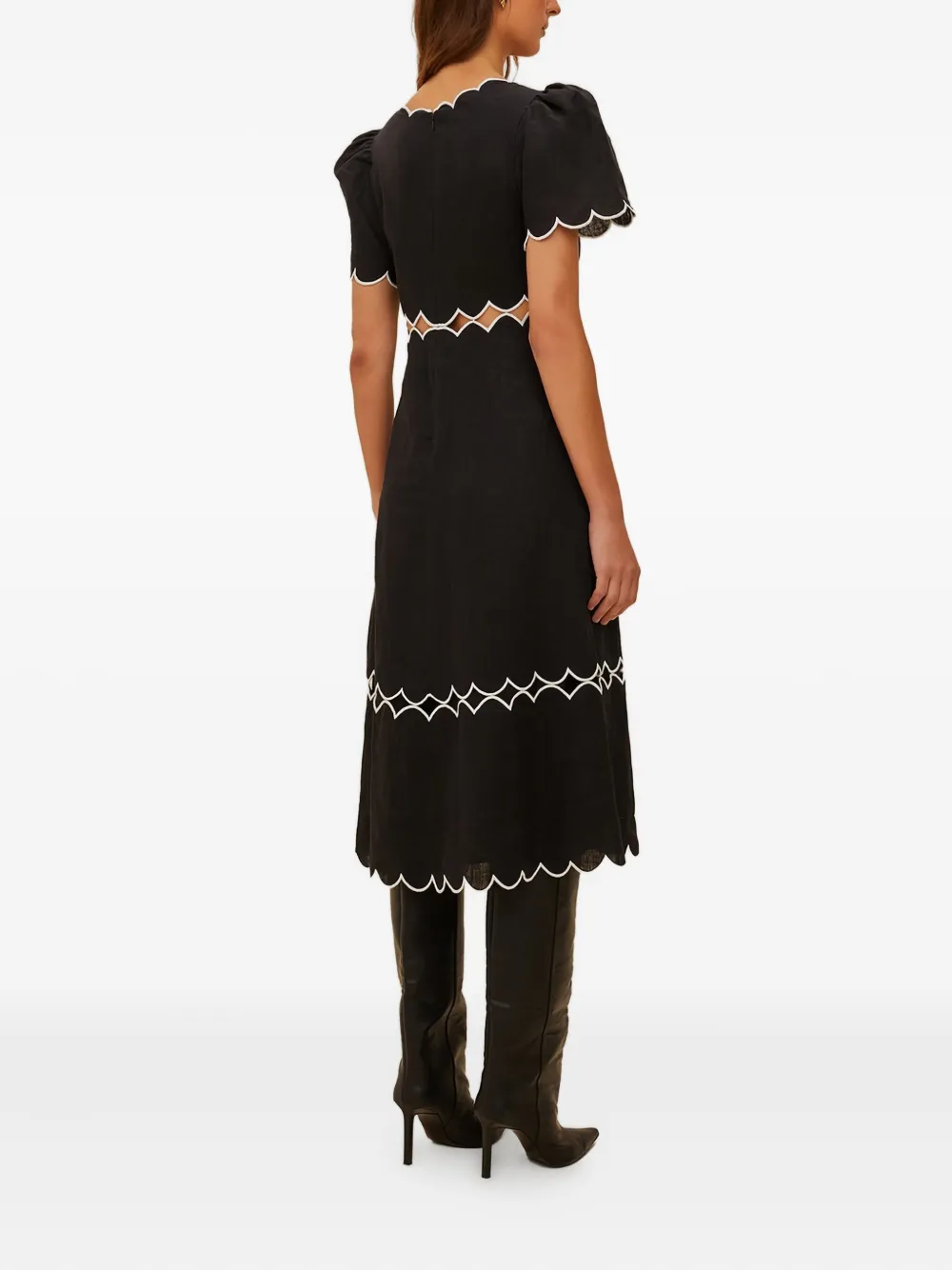 FARM Rio LENZING™ EcoVero™ Euroflax™ maxi-jurk Zwart