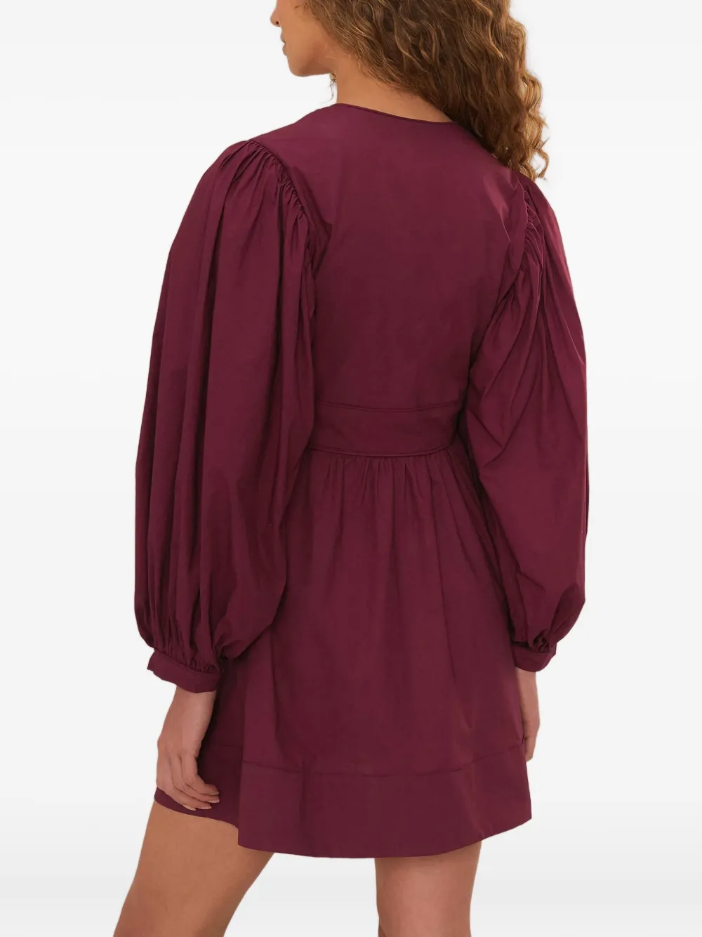 FARM Rio Mini-jurk met pofmouwen Rood