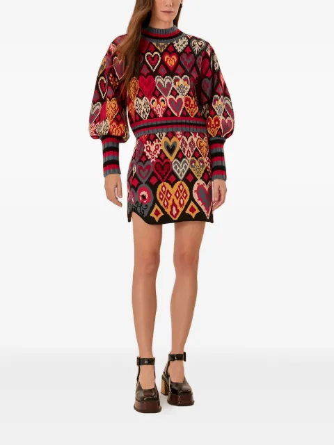 FARM Rio ikat-patterned skirt