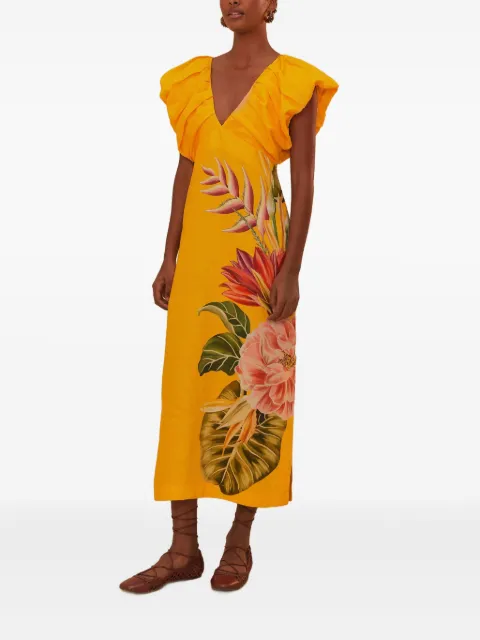 FARM Rio floral-print midi dress